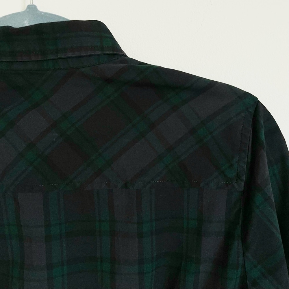J. Crew Slim Stretch Perfect Shirt In Black Watch Tartan Size 6 EUC - Picture 13 of 14